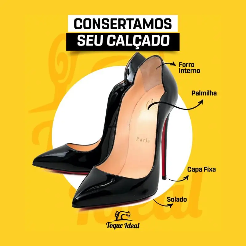 Imagem ilustrativa de Reforma de sapatos femininos
